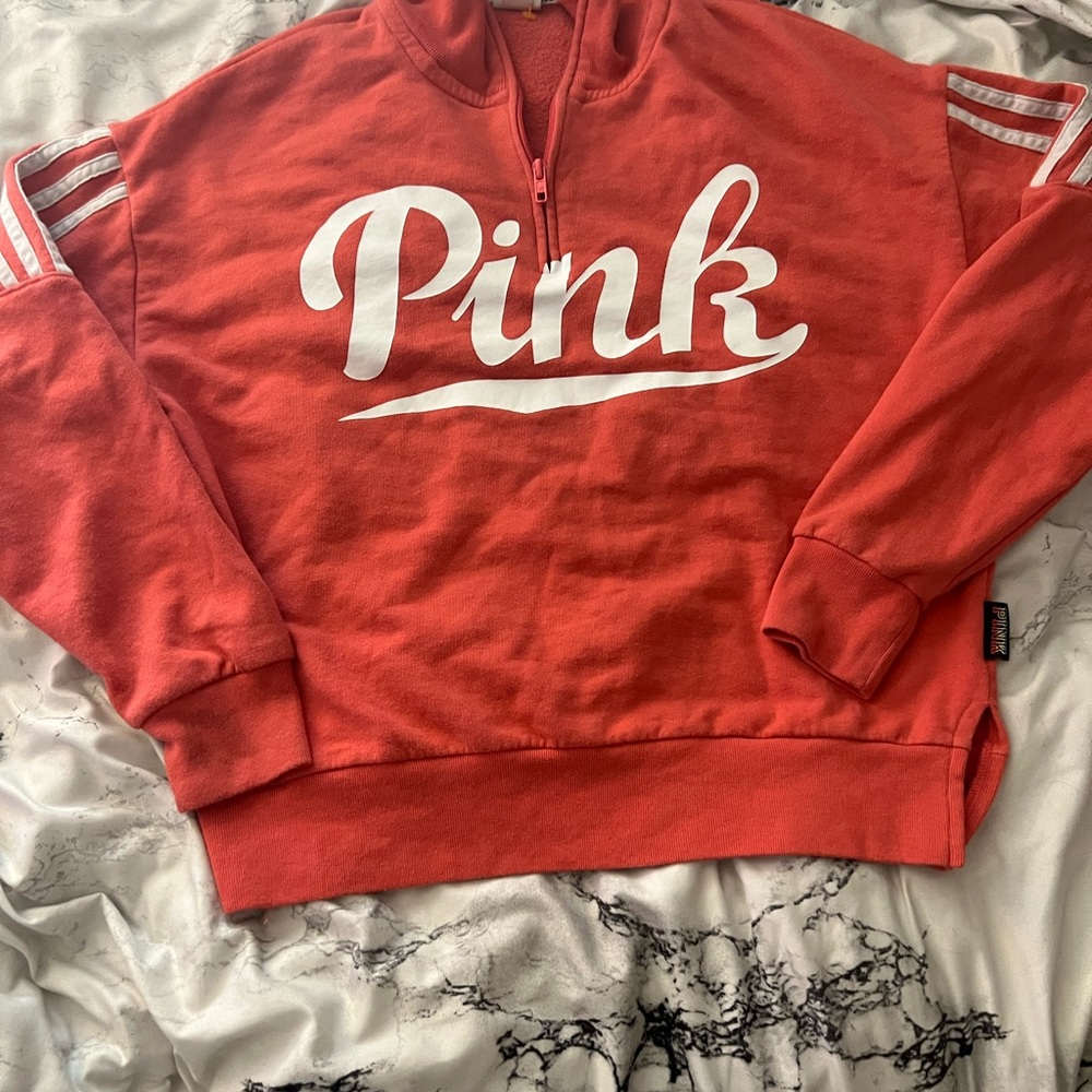 PINK quarter zip pullover